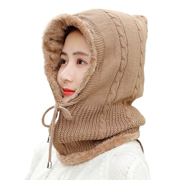hat scarf hooded female winter plus velvet thickened cycling all-in-one warm knit woolen hat, Blue;gray
hat scarf hooded female winter plus velvet thickened cycling all-in-one warm knit woolen hat, Blue;gray