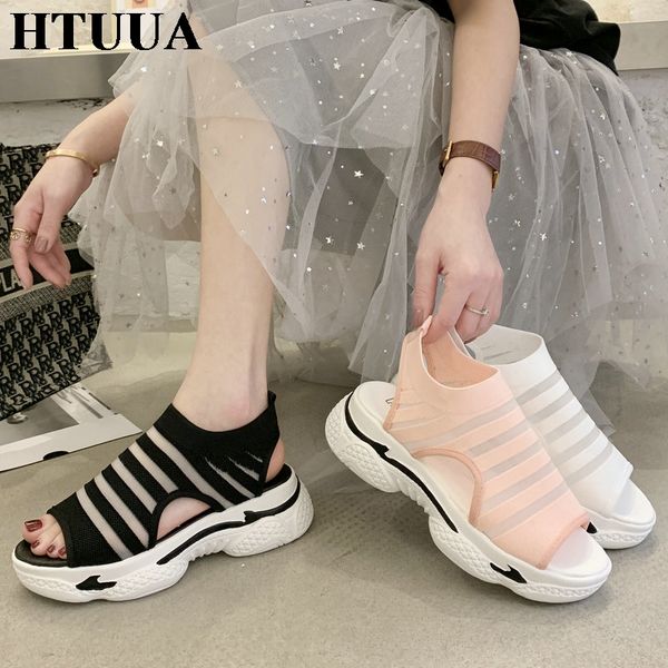 htuua 2020 new women platform sandals casual open toe breathable mesh summer shoes woman slip on thick heel sandal sx3937, Black
htuua 2020 new women platform sandals casual open toe breathable mesh summer shoes woman slip on thick heel sandal sx3937, Black
