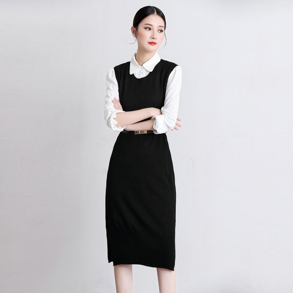 new 2018 spring and autumn winter casual vest sweater vest ladies long solid color loose simple fashion wild sweater, Black;white
new 2018 spring and autumn winter casual vest sweater vest ladies long solid color loose simple fashion wild sweater, Black;white