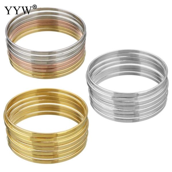 7pcs/set stainless steel bangle for woman gold/rose gold/silver color sold by set party birthday jewelry 3mm inner approx 55mm, Black
7pcs/set stainless steel bangle for woman gold/rose gold/silver color sold by set party birthday jewelry 3mm inner approx 55mm, Black
