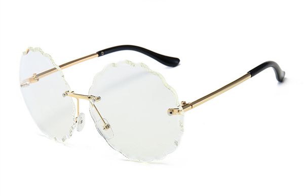 flower-shaped retro big frame women femal sunglasses gradient transparent new fashion metal frameless classical designer 7 colors blue pink, White;black
flower-shaped retro big frame women femal sunglasses gradient transparent new fashion metal frameless classical designer 7 colors blue pink, White;black