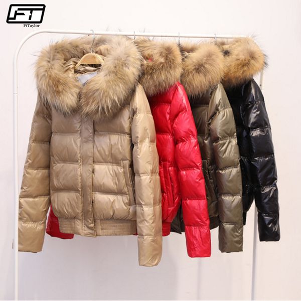 fitaylor white duck down parkas real raccoon fur hooded winter jacket women long sleeve slim coat female zipper pockets outwear, Black
fitaylor white duck down parkas real raccoon fur hooded winter jacket women long sleeve slim coat female zipper pockets outwear, Black