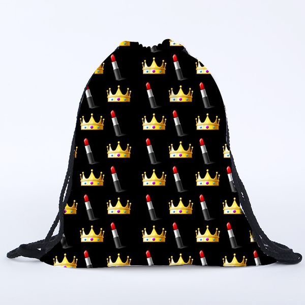 39x30cm funny harajuku cute cloth drawstring bags canvas kawaii storage bag backpack 3d print women packing gift bag black crown
39x30cm funny harajuku cute cloth drawstring bags canvas kawaii storage bag backpack 3d print women packing gift bag black crown