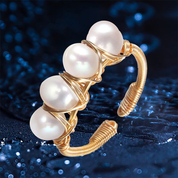 pearl ring natural pearl handmade baroque jewelry opening creative design rings for women party gift fine jewelry, Golden;silver
pearl ring natural pearl handmade baroque jewelry opening creative design rings for women party gift fine jewelry, Golden;silver