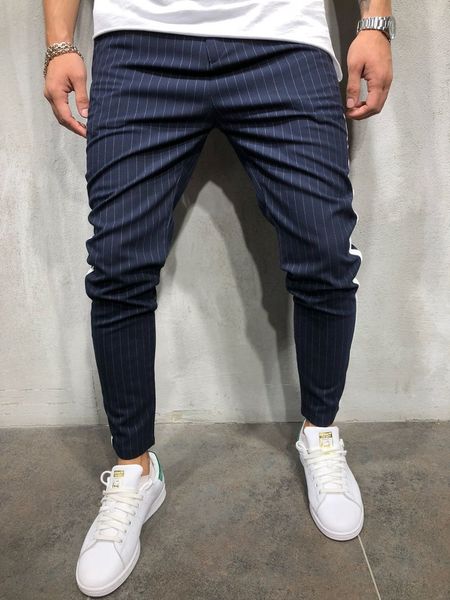 men's striped jogging stretch pencil pants long sportswear sweatpants, Black
men's striped jogging stretch pencil pants long sportswear sweatpants, Black