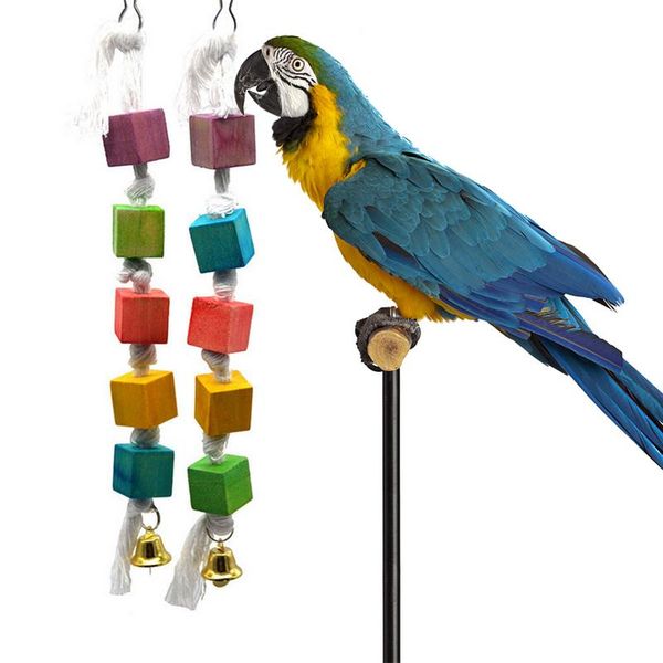 bird chewing toy multicolored wooden blocks attract pet's attention parrot gnawed wood string toy pet bird cage accessories
bird chewing toy multicolored wooden blocks attract pet's attention parrot gnawed wood string toy pet bird cage accessories