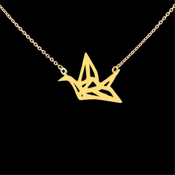 thousand paper cranes gold necklace women stainless steel necklaces jewelry on the neck fashion necklace pendant gifts for woman, Silver
thousand paper cranes gold necklace women stainless steel necklaces jewelry on the neck fashion necklace pendant gifts for woman, Silver