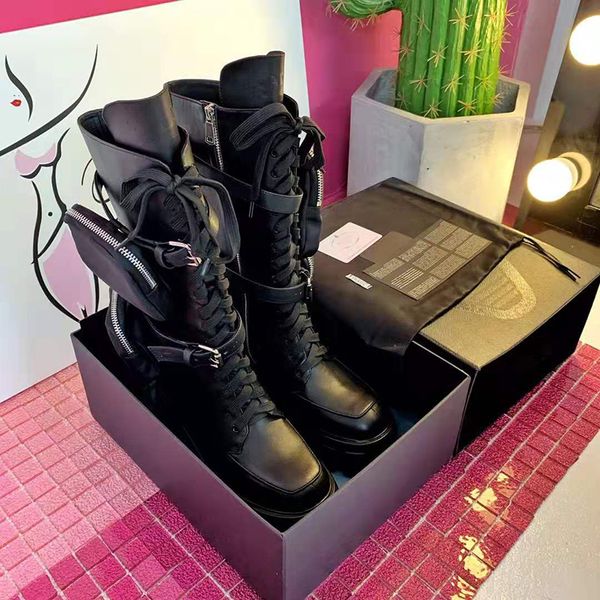 latest women designer boots new autumn and winter thick bottom increased platform shoes pocket wallet motorcycle boots, Black
latest women designer boots new autumn and winter thick bottom increased platform shoes pocket wallet motorcycle boots, Black