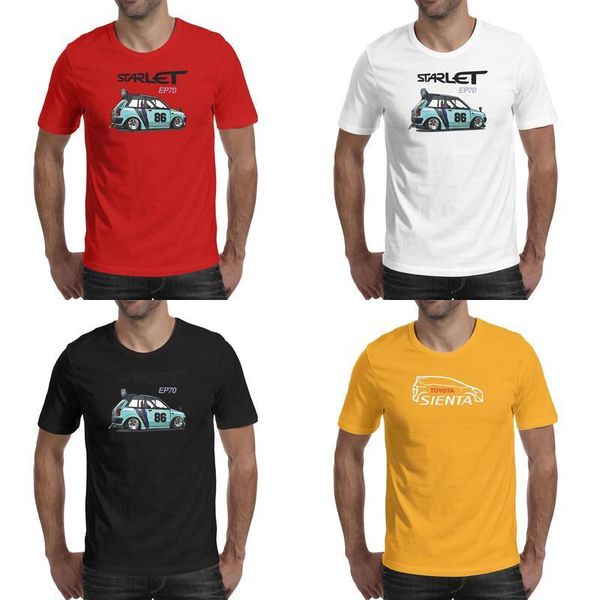 mens to-yota starlet ep70 fashion t shirt design sport cotton shirts printed short sleeve tees sienta toyota 3d effect flag highlander, White;black 
mens to-yota starlet ep70 fashion t shirt design sport cotton shirts printed short sleeve tees sienta toyota 3d effect flag highlander, White;black