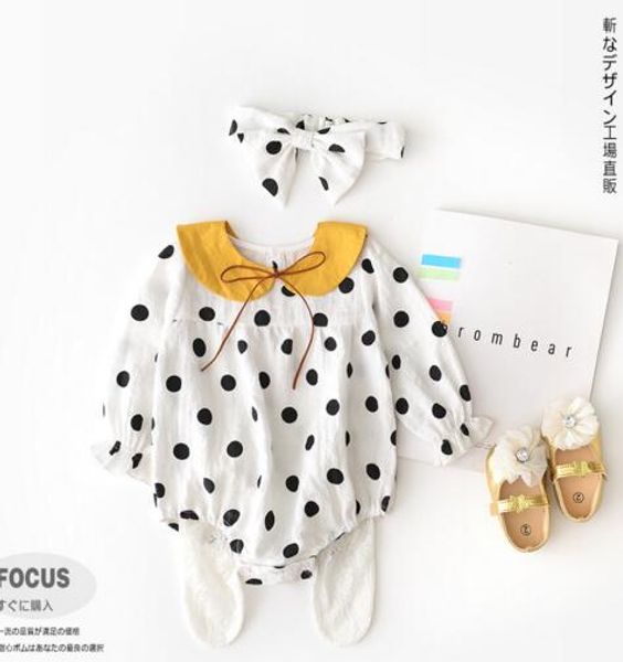 INS new Spring baby kids climbing romper Polka Dots Print Pet Pan Collar Long Sleeve romper +headbead girl kids romper kids rompers 0-2T
INS new Spring baby kids climbing romper Polka Dots Print Pet Pan Collar Long Sleeve romper +headbead girl kids romper kids rompers 0-2T