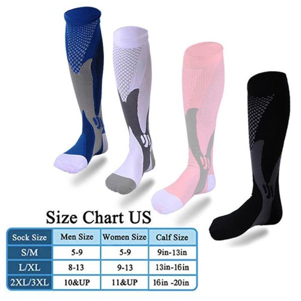 women men athletic compression socks knee high breathable for running flight travel sport support elastic 1 pair, Black
women men athletic compression socks knee high breathable for running flight travel sport support elastic 1 pair, Black
