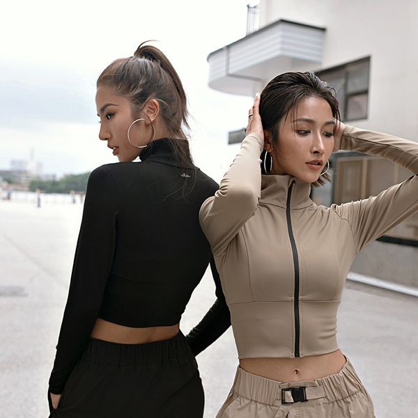 fitness running jacket women long sleeve training zipper sports shirt quick dry jogging gym crop workout sportswear, White;red
fitness running jacket women long sleeve training zipper sports shirt quick dry jogging gym crop workout sportswear, White;red