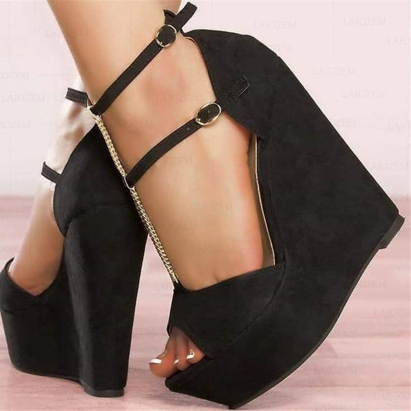 women platform wedge sandals black suede height increase sandalias pumps zapatos ladies shoes woman size 44 45 49 52
women platform wedge sandals black suede height increase sandalias pumps zapatos ladies shoes woman size 44 45 49 52