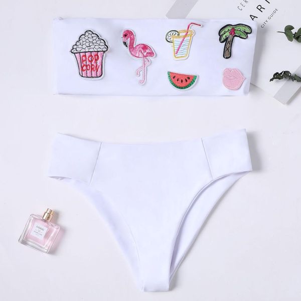 women swimming suit white flamingo embroidered swimwear bandeau off the shoulder biniki set push up bathing wears 2pc beach wear
women swimming suit white flamingo embroidered swimwear bandeau off the shoulder biniki set push up bathing wears 2pc beach wear