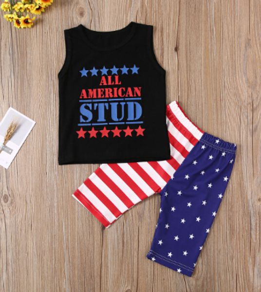 independence day newborn kids baby boys clothes round neck pullover sleeveless vest striped star print shorts 2pc cotton outfits, White
independence day newborn kids baby boys clothes round neck pullover sleeveless vest striped star print shorts 2pc cotton outfits, White