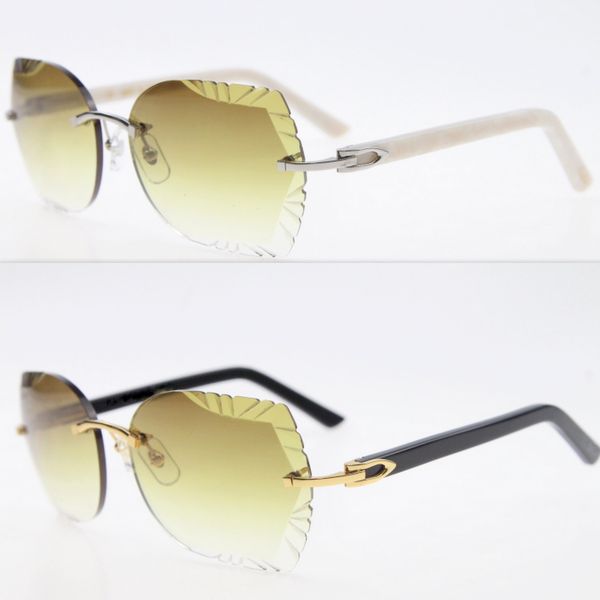 3.0 thick carved lens sunglasses rimless metal mix aztec black plank sun glasses optical cat eye 18k gold frames uv400 slim and elongated tr, White;black
3.0 thick carved lens sunglasses rimless metal mix aztec black plank sun glasses optical cat eye 18k gold frames uv400 slim and elongated tr, White;black