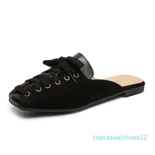 women's flat bottom fashion baotou female slippers 2020 new lazy half slippers fashion wild female sandals and m709 t12, Black
women's flat bottom fashion baotou female slippers 2020 new lazy half slippers fashion wild female sandals and m709 t12, Black