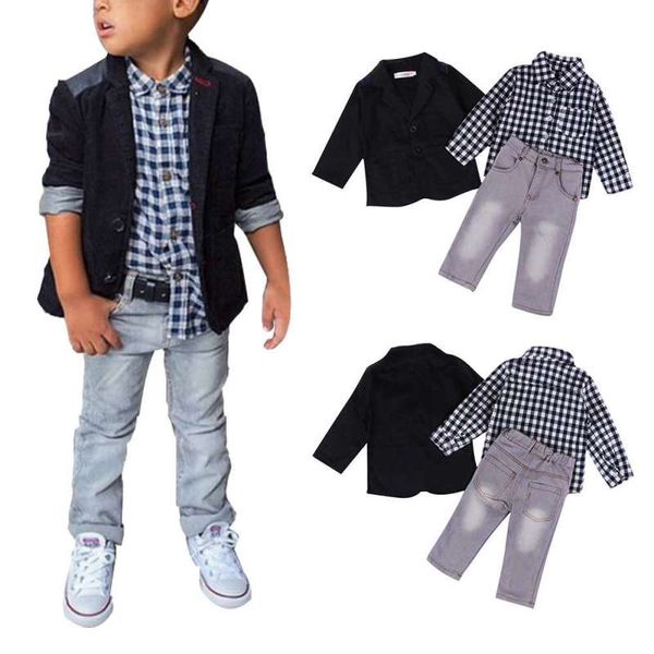 autumn boys clothing set school outfit baby boys clothes kids gentleman plaid t-shirt+jeans+outwear, White
autumn boys clothing set school outfit baby boys clothes kids gentleman plaid t-shirt+jeans+outwear, White