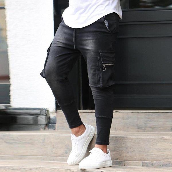 men stretchy multi-pocket skinny jeans men pocket zipper pencil pants 2020 fashion jeans casual trousers hip hop sweatpants d30, Blue
men stretchy multi-pocket skinny jeans men pocket zipper pencil pants 2020 fashion jeans casual trousers hip hop sweatpants d30, Blue