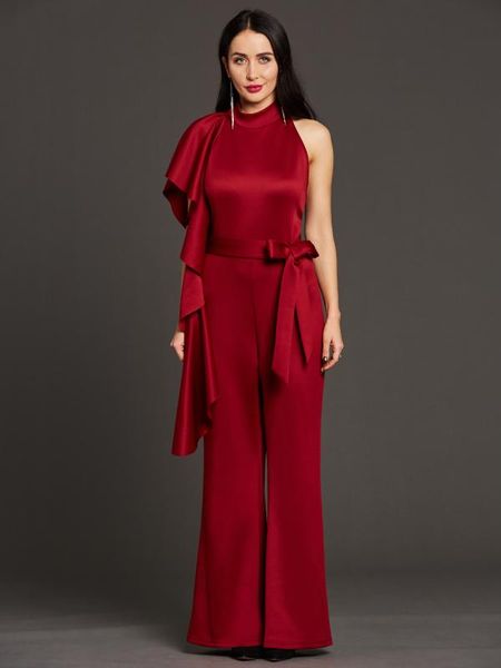 women's jumpsuits & rompers ashion women jumpsuit elegant temperament backless flounced falbala full length solid color wide legs with, Black;white
women's jumpsuits & rompers ashion women jumpsuit elegant temperament backless flounced falbala full length solid color wide legs with, Black;white