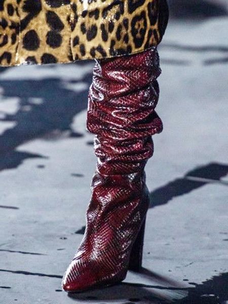 fashion week spring 2020 boots snake skin slouchy slip on pointy toe shoes square high heeled knee high women boots new arrivals, Black
fashion week spring 2020 boots snake skin slouchy slip on pointy toe shoes square high heeled knee high women boots new arrivals, Black