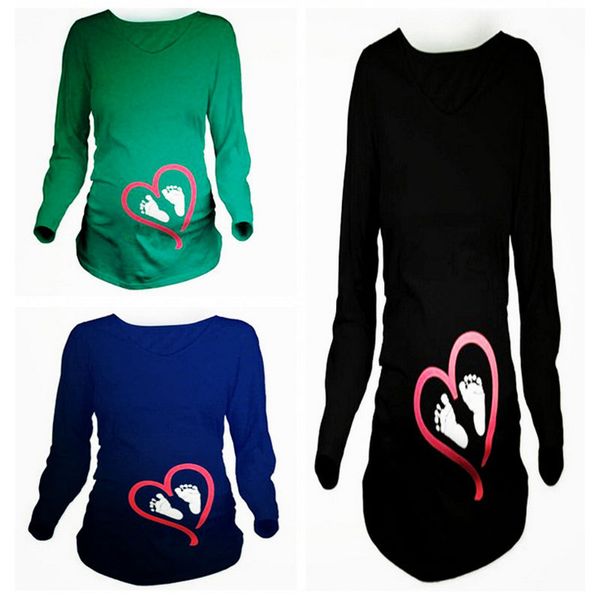 maternity pregnancy clothes 2017 baby foot print tee maternity long sleeve t shirt women funny pregnant women tshirts s-2xl, White
maternity pregnancy clothes 2017 baby foot print tee maternity long sleeve t shirt women funny pregnant women tshirts s-2xl, White