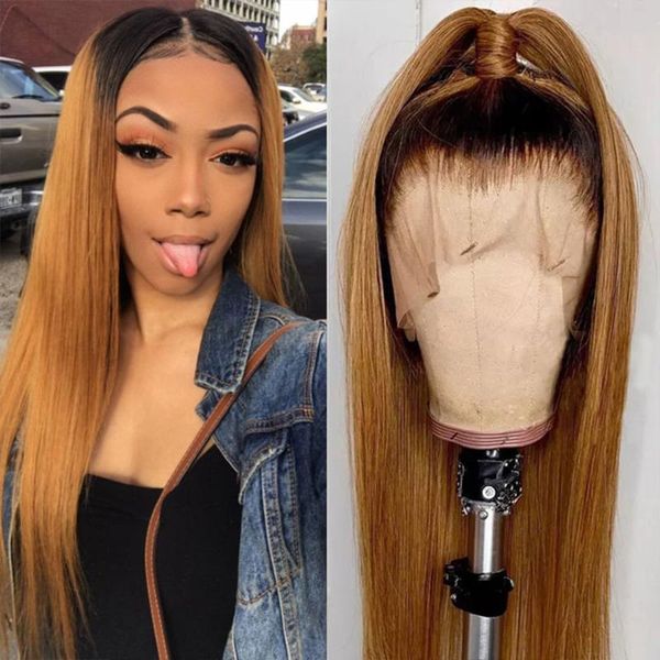 1b/27 ombre straight lace front human hair wig honey blonde brown 13x6 lace front wig pre plucked brazilian remy for women 150%, Black;brown
1b/27 ombre straight lace front human hair wig honey blonde brown 13x6 lace front wig pre plucked brazilian remy for women 150%, Black;brown