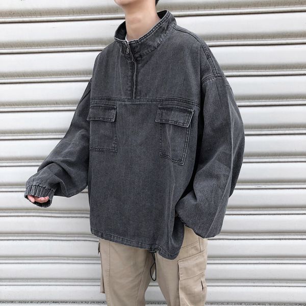 autumn hooded denim jacket men's fashion washed retro denim jacket men streetwear wild loose hip hop bomber mens, Black;brown
autumn hooded denim jacket men's fashion washed retro denim jacket men streetwear wild loose hip hop bomber mens, Black;brown