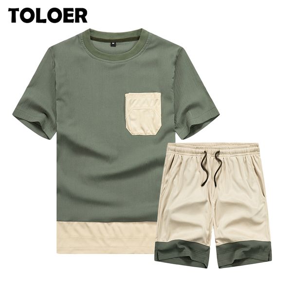 men sets brand new 2020 summer men's tracksuit clothing male short sleeve + shorts 2 pieces patchwork fitness male outfit set, Gray
men sets brand new 2020 summer men's tracksuit clothing male short sleeve + shorts 2 pieces patchwork fitness male outfit set, Gray