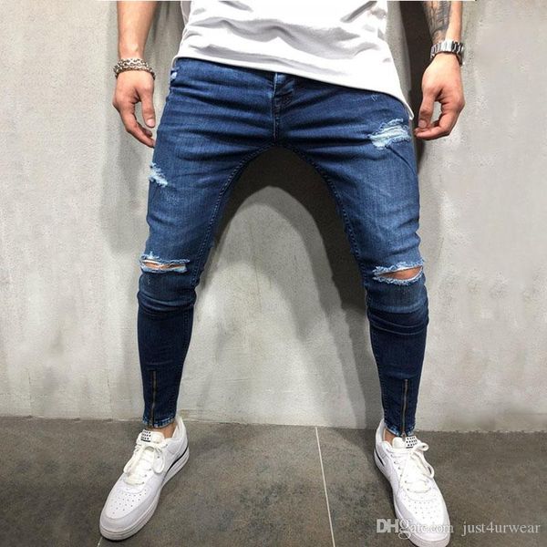 mens fashion blue hole ripped skinny jeans streetwear distressed destroyed slim elastic cowboy hip-hop hole joggers denim pants
mens fashion blue hole ripped skinny jeans streetwear distressed destroyed slim elastic cowboy hip-hop hole joggers denim pants