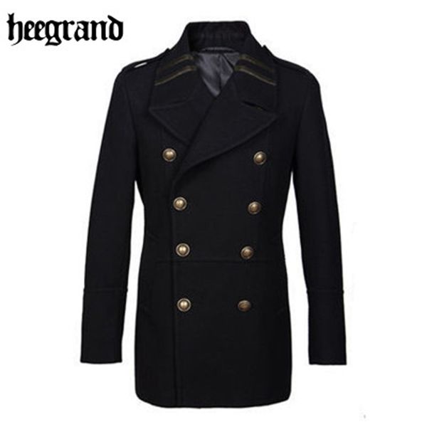 hee grand 2017 male winter stand collar single breasted brife slim dust coat men's solid color casual coats mwn216, Black
hee grand 2017 male winter stand collar single breasted brife slim dust coat men's solid color casual coats mwn216, Black