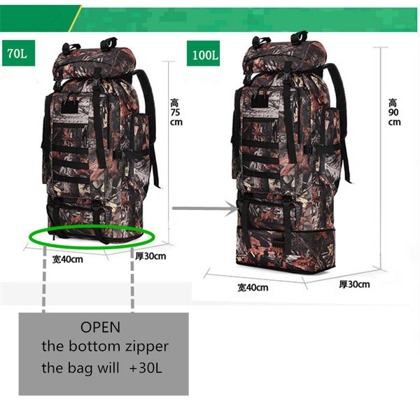 100l militrische taktische rucksack armee tasche wandern im freien mnner rucksack camping klettern trekking taschen berg sport
100l militrische taktische rucksack armee tasche wandern im freien mnner rucksack camping klettern trekking taschen berg sport