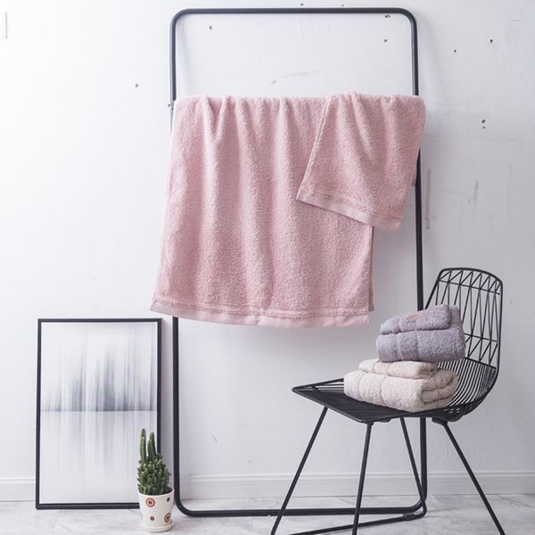 2 pieces cotton simple solid color face towel + bath towel set thicken long-staple cotton a absorbent soft gift
2 pieces cotton simple solid color face towel + bath towel set thicken long-staple cotton a absorbent soft gift