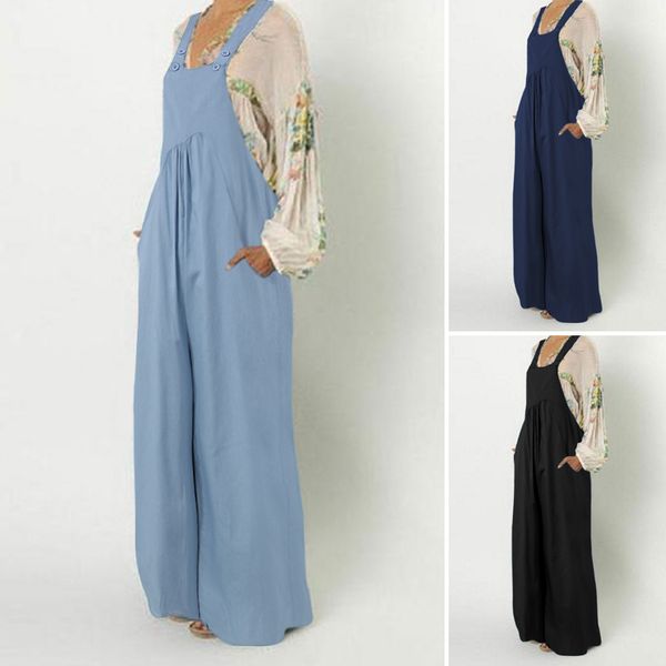 celmia oversized jumpsuits 2020 fashion women summer long rompers casual loose sleeveless straps plus size overalls playsuits 7, Black;white
celmia oversized jumpsuits 2020 fashion women summer long rompers casual loose sleeveless straps plus size overalls playsuits 7, Black;white