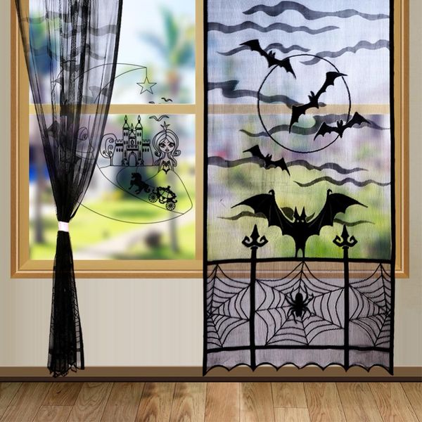 modern window curtain for halloween black bat spider web valance tulle fabrics window door curtain home decoration
modern window curtain for halloween black bat spider web valance tulle fabrics window door curtain home decoration