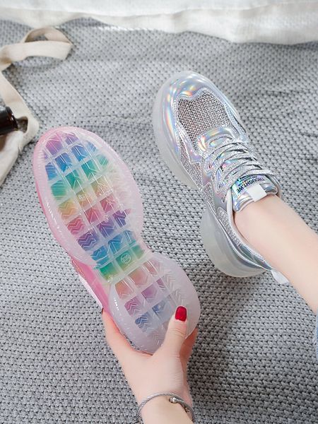 2019 summer new women's shoes casual mesh breathable round head crystal shoes ladies jelly bright tie daily, Black
2019 summer new women's shoes casual mesh breathable round head crystal shoes ladies jelly bright tie daily, Black