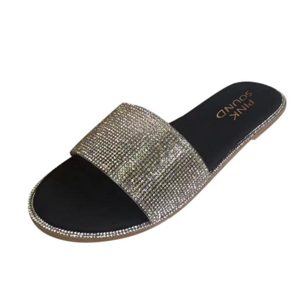 women summer outdoor glitter sequins slippers square heel slippers open toe shoes woman casual comfy walk female beach, Black
women summer outdoor glitter sequins slippers square heel slippers open toe shoes woman casual comfy walk female beach, Black