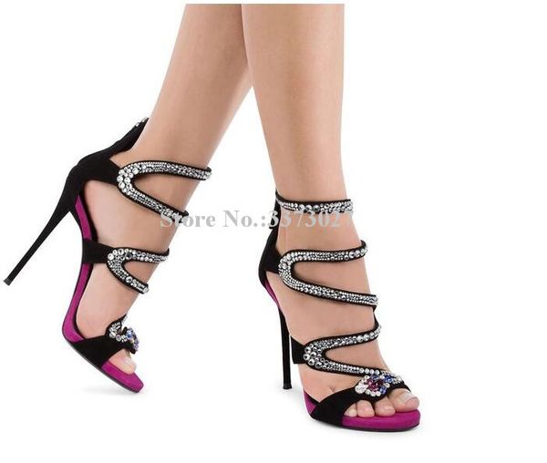 lady new mixed color crystal sandals shoes stiletto heel platform rhinestone string bead gladiator sandals women party heel, Black
lady new mixed color crystal sandals shoes stiletto heel platform rhinestone string bead gladiator sandals women party heel, Black