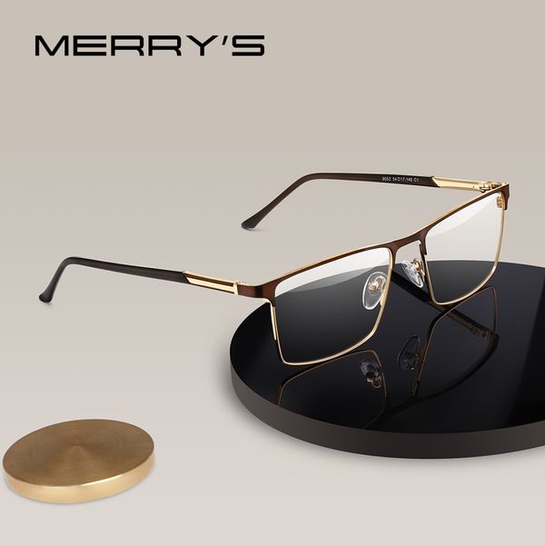 merrys design men luxury glasses frame male square optical business style myopia prescription hyperopia alloy eyeglasses s2052, Black
merrys design men luxury glasses frame male square optical business style myopia prescription hyperopia alloy eyeglasses s2052, Black