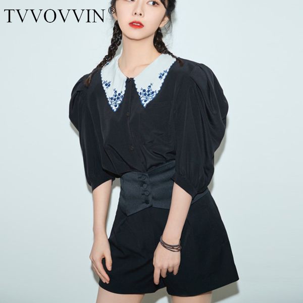 tvvovvin 2020 new two-piece set single breasted patchwork shirt+shorts solid mini puff sleeve turn-down collar casual a107, White
tvvovvin 2020 new two-piece set single breasted patchwork shirt+shorts solid mini puff sleeve turn-down collar casual a107, White
