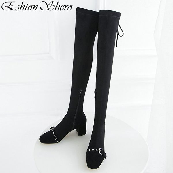 eshtonshero over the knee boots shoes women square high heel buckle elastic band fashion woman ladies motorcycle boots size 3-11, Black
eshtonshero over the knee boots shoes women square high heel buckle elastic band fashion woman ladies motorcycle boots size 3-11, Black