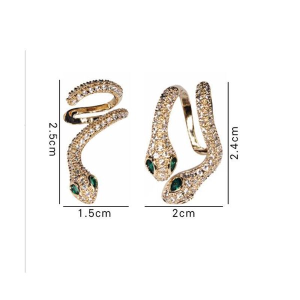 2018 jingyang european and american personality snake ear clip golden snake ear nail micro zircon earrings fashion accessories, Golden;silver
2018 jingyang european and american personality snake ear clip golden snake ear nail micro zircon earrings fashion accessories, Golden;silver