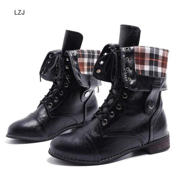 lzj women ankle boots girl round head fastened female boots frenulum square heels winter lace up new 2019, Black
lzj women ankle boots girl round head fastened female boots frenulum square heels winter lace up new 2019, Black