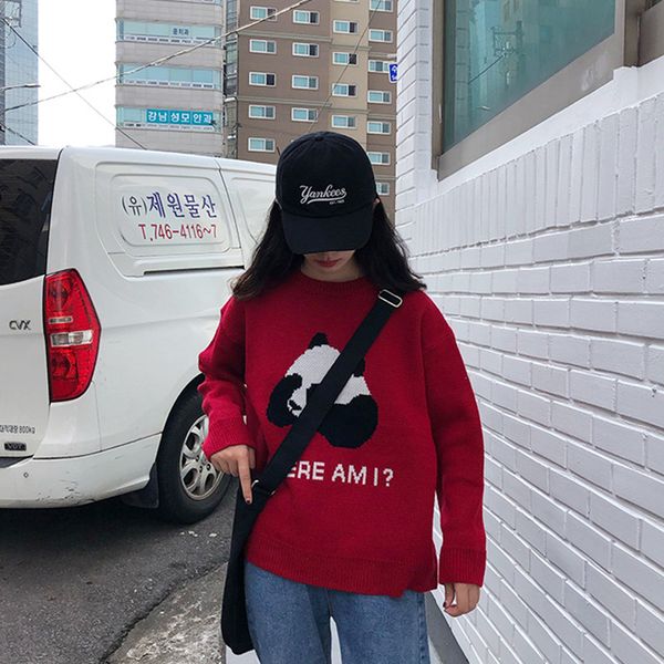 2 colors 2019 autumn and winter preppy style cartoon panda warm knitted sweaters women sweaters and pullovers womens (f1398, White;black
2 colors 2019 autumn and winter preppy style cartoon panda warm knitted sweaters women sweaters and pullovers womens (f1398, White;black