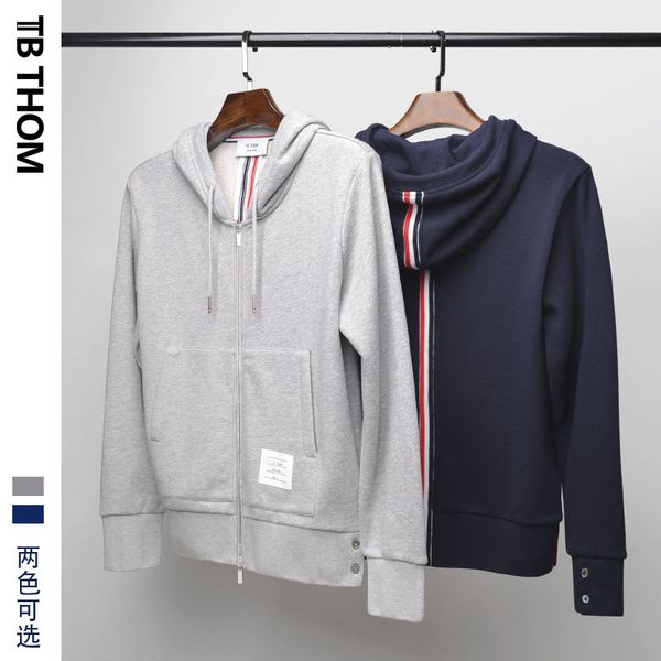 2019 tb thom fashion brand men's hooded casual jacket with tri-color webbing zipper sport sweatshirts men spring hoodies male, Black;brown
2019 tb thom fashion brand men's hooded casual jacket with tri-color webbing zipper sport sweatshirts men spring hoodies male, Black;brown