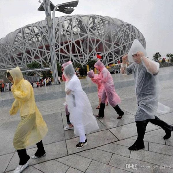 

One-time Raincoat Fashion Hot Disposable PE Raincoats Poncho Rainwear Travel Rain Coat Rain Wear Travel Rain Coat HH7-881