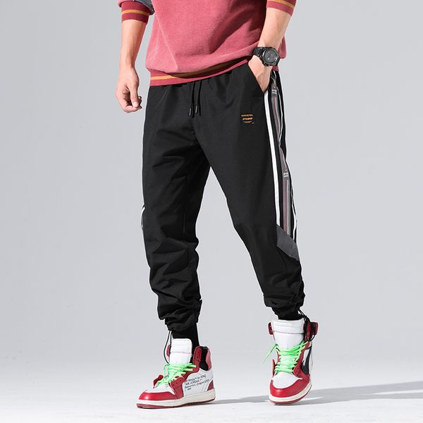 men's casual pants spring autumn jogging fashion men pants fashion streetwear hip-hop jogging sweatpants men a817, Black
men's casual pants spring autumn jogging fashion men pants fashion streetwear hip-hop jogging sweatpants men a817, Black