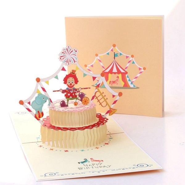 clown cake creative 3d greeting cards personality handmade hollow paper card for gift simple message blessing birthday cards
clown cake creative 3d greeting cards personality handmade hollow paper card for gift simple message blessing birthday cards