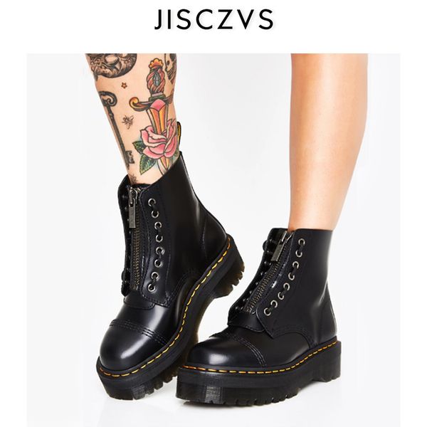 2019 boots for women flat platform boots women shoes chunky punk zip flat ankle winter shoes female lace-up, Black
2019 boots for women flat platform boots women shoes chunky punk zip flat ankle winter shoes female lace-up, Black