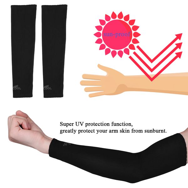 1 pair uv protection arm sleeves warmers safety sleeve nylon sun sleeves long arm cover cooling warmer for running golf cycling, Black
1 pair uv protection arm sleeves warmers safety sleeve nylon sun sleeves long arm cover cooling warmer for running golf cycling, Black